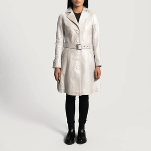Abrigo de Cuero para Mujer de Inspiración Lujosa con Estructura Elegante y Corte Entallado, Cómodo para Uso Diurno y con Estilo - Product Image 6