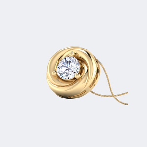 Collar Solitario de Oro de 18K Vintage con Diamante Cultivado en Laboratorio de Corte Brillante Redondo de 0.80CTW con Engaste de Garras, Certificado - Product Image 4