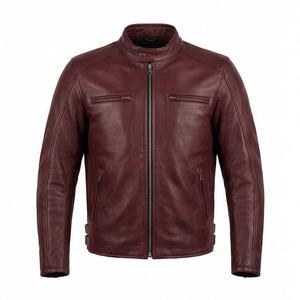 Chaqueta de Motociclista de Cuero Genuino para Hombre de la Mejor Calidad, Nueva Colección de Invierno, Chaquetas de Motocicleta con Protecciones Desmontables Personalizadas - Product Image 1