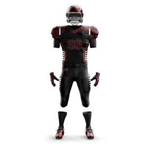 Polyester Uniform Set Stretchable Solid Color Custom Size Short Sleeve American Football Sets Uniform <b>Compression</b> Breathable - Product Image 2