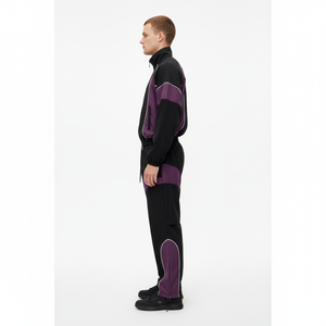 Unisex Sporty Tracksuit Set Full Sleeve Color Blocking Design Breathable Polyester Autumn Wear Regular Fit With Side Pockets - Product Image 2