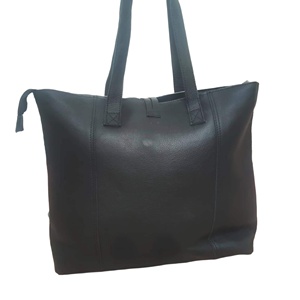 Sac fourre-tout en cuir véritable de haute qualité avec fermeture éclair, broderie, couleur unie, sac à main tendance pour femmes LHTB-0034 - Product Image 3