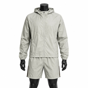 Breathable Men Windbreaker Shorts <b>Set</b> <b>Crafted</b> <b>For</b> Daily Comfort Men Windbreaker Shorts <b>Set</b> - Product Image 1