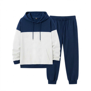 Conjunto Deportivo Informal Estampado Unisex, Cómodo, Ligero, de Color Sólido, Sudadera con Capucha 100% Algodón, Conjunto Liso para Correr, OEM - Product Image 2