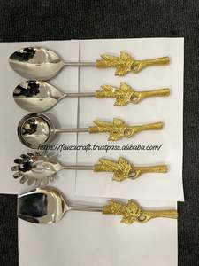 Cuillère en laiton de designer haut de gamme, accessoires de cuisine, ensemble de couverts de luxe en laiton, fourchette, produit en promotion, fabriqué en Inde - Product Image 5