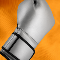 Gants de boxe professionnels en cuir PU à double sangle avec logo personnalisé, soutien maximal du poignet, MMA, Muay Thai, extérieur, 12oz 14oz
