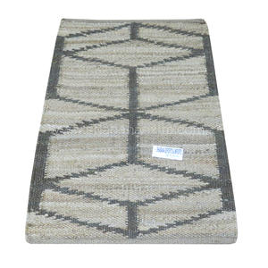 Alfombra de Yute Trenzada Hecha a Mano, Hermosa y de Alta Calidad, Alfombra Rectangular Natural, Textiles para el Hogar Sostenibles, Tapete para Puerta - Product Image 4