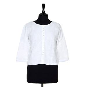 SALE Short KURTA <b>TOP</b> Style 12 White Pintuck Women's <b>Top</b> Indian <b>Top</b> Plain Dyed Daily Wear <b>Top</b> Gift For Her - Product Image 2