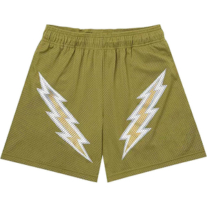 Shorts de sport pour hommes personnalisés OEM, en toile solide respirante, avec taille élastique, séchage rapide, style streetwear, en maille premium - Product Image 5