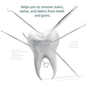 Dental Tartar Scraper Manual Medical Grade Stainless Steel Professional Teeth Cleaning Tool for Plaque & Tartar - Product Image 4