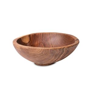 Elegante tazón de madera hecho a mano, tazón de madera con vetas naturales sin recubrimiento, diseño Wabi Sabi para servir comida, regalo, decoración. - Product Image 2