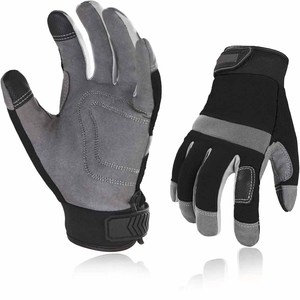 Gants de travail de sécurité résistants aux chocs, antidérapants, avec poignet réglable, protection industrielle, 100% polyester, logo personnalisé sur le devant - Product Image 6