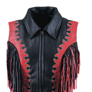 Womens <b>Leather</b> Cowboy Fringe Vest Western Sleeveless <b>Jacket</b> <b>Suede</b> Tassel Rodeo Biker Festival Fashion Supplier Premium - Product Image 2