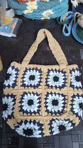 Handmade Cotton Crochet <b>Bag</b> Eco Friendly Women Tote <b>Bag</b> <b>Boho</b> Knitted Market Shopping <b>Bag</b> - Product Image 2