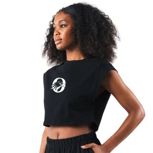Camiseta Deportiva Corta sin Mangas para Mujer, Color Negro, de Algodón, para Gimnasio, Fitness, Entrenamiento, Ejercicio, Ropa Deportiva - Product Image 6