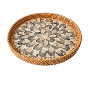 Bandeja de Servicio de Madera de Ratán de Diseño Clásico, Atractiva Bandeja de Servicio para Restaurantes, Cafeterías y Hoteles, para Servir Comida, Frutas y Café - Product Image 6