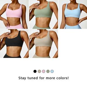 V-<b>neck</b> High Cut 2-Piece Set Casual Custom Gym Sportswear Wholesale Backless Yoga Slimming Fitness for Women Front Logo - Product Image 4