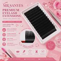 Extensions de cils personnalisées, prix d'usine premium, cheveux synthétiques doux pour un maquillage quotidien naturel