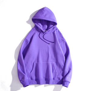 Sudadera con Capucha para Hombre, Color Sólido, Corte Regular, Algodón French Terry, Informal, Otoñal, con Bolsillo - Product Image 5
