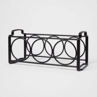 Porte-bouteilles mural en métal noir moderne, support en fer pour 4 bouteilles, design minimaliste, décoration pour bar à domicile