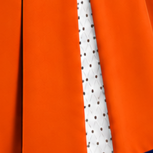 Jupe plissée pour femmes, orange, blanche et bleu marine, taille haute, pour cheerleading, performance sportive, danse et uniforme de cheerleading - Product Image 3