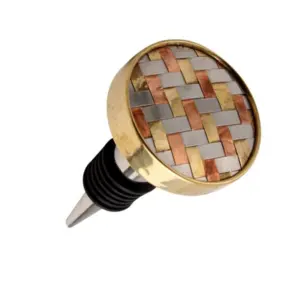 Brass Copper Silver Wire Woven Handmade Knob bottle Stopper Gift Items