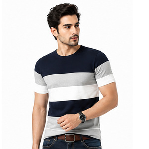 เสื้อยืดคอตตอนถักแบบสั่งทำพิเศษสำหรับผู้ชาย OEM ODM ผ้าฝ้าย 100% นุ่ม สบาย ระบายอากาศดี คอกลม แขนสั้น ใส่ได้ทุกวัน สไตล์ลำลอง ผลิตจากโรงงาน - Product Image 4