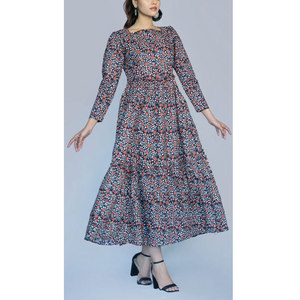 Vestido Estampado para Mujer, Hermoso Diseño Estampado, Vestido Informal para Dama, Elegante, Cómodo, Holgado, para Uso Diario en Verano - Product Image 1