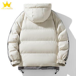 <span class=keywords><strong>Veste</strong></span> matelassée à capuche ample et <span class=keywords><strong>chaude</strong></span> avec fermeture éclair, manteau décontracté pour homme, coupe-vent et imperméable, doublure en polaire <span class=keywords><strong>chaude</strong></span> - Product Image 4