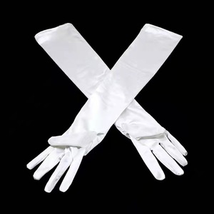 Gants longs en satin couleur unie pour femme, style vintage, pour soirée opéra, mariage, princesse, fête d'anniversaire, et occasions formelles - Product Image 4
