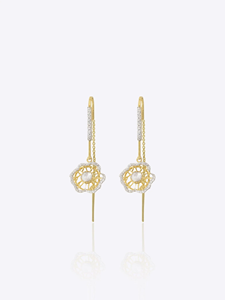 Boucles d'oreilles Flora Spectrum, élégantes, multicolores, inspirées des fleurs, boucles d'oreilles pendantes pour femmes, pour les fêtes, les mariages, les soirées, les occasions spéciales - Product Image 1
