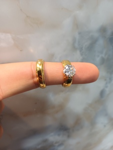 Premium 18K Gold Solitaire <b>CZ</b> Diamond <b>Ring</b> for Women Luxury Wedding Engagement Band Wholesale Jewelry Supplier - Product Image 4