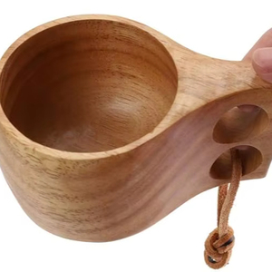 Taza Kuksa de Madera Natural, Económica, Tallada a Mano, para Café, Té, Camping y Viajes - Product Image 1