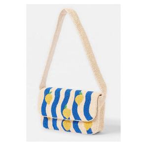 Bolso de Hombro de Una Sola Correa con Bordado de Cuentas Multicolor, para Llevar Artículos Personales Pequeños, Teléfono, Llaves, Accesorios, Estilo Veraniego - Product Image 2