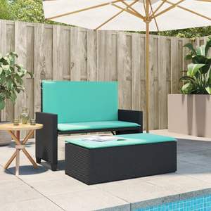 ม้านั่งลานบ้านสีดำเทอร์ควอยซ์ - Product Image 3