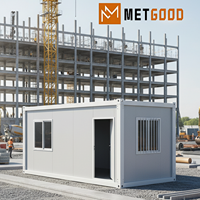 Maison conteneur industrielle démontable à transport facile, cabine de bureau modulaire préfabriquée, logement portable à vendre
