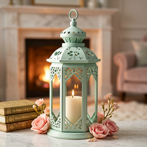Exclusive <b>Moroccan</b> <b>Lantern</b> with Architectural Metal Silhouette for Elegant Candle Holder and Luxury Home Accent - Product Image 1