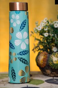 Botella de Agua de Cobre RUBET con Tapas, Diseño Bohemio, Roja, Portátil, para Viajes - Product Image 6