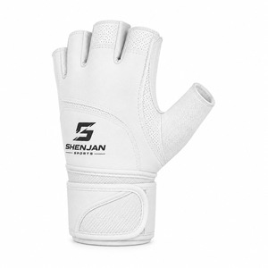 Guantes de Gimnasio de Medio Dedo de Cuero de Alta Calidad, Transpirables, de Secado Rápido, con Correa Ajustable para la Muñeca, Antideslizantes, Unisex para Exteriores - Product Image 3