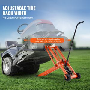 Sollevatore Idraulico in Acciaio al Carbonio Solido con Capacità di Carico di 500 Libbre per Tosaerba, Accessorio Regolabile e Mobile per Sollevamento Tosaerba - Product Image 4