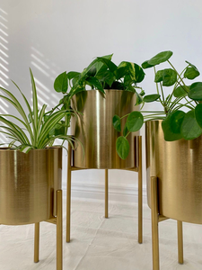 Soporte de Metal Dorado para Macetas, Moderno Soporte para Plantas de Interior, Acabado Dorado Decorativo, Exhibidor de Macetas para Sala de Estar, Dormitorio, Oficina - Product Image 5