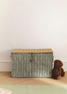 Beautiful Rattan <b>Storage</b> <b>Chest</b> For Nursery Woven Organizer Box Decorative <b>Storage</b> Trunk Ideal For Kids Bedroom Living Room Decor - Product Image 6