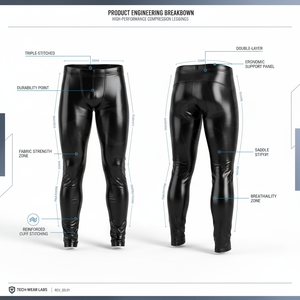 Pro Felt Custom Apparel Clothing Manufacturer Faux Leather Compression Leggings Stretch Skinny Gym Running Shinny Pants Men's - Product Image 2