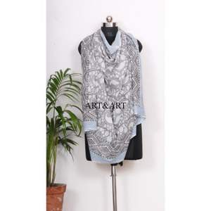 Paréo en coton de qualité supérieure, brodé à la main, élégant, pour la plage, la fête ou comme écharpe, idéal pour les bikinis et les tenues de plage. - Product Image 6