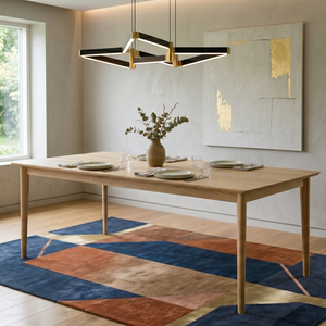 Modern Scandinavian Wood <b>Dining</b> <b>Table</b> Rectangle 4 Seater Stable Home Furniture for <b>Dining</b> Room - Product Image 4