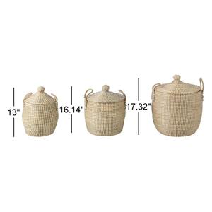 Cesta Redonda Tejida a Mano, Organizador de Almacenamiento para Decoración del Hogar y Exhibición en Tiendas, Proveedor Mayorista - Product Image 3