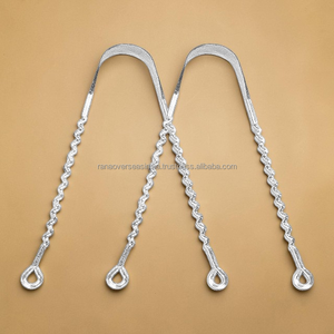 Raspador de Lengua Moderno de Acero Inoxidable con Diseño de Alambre de Doble Bucle y Cuerpo de Metal Trenzado, Herramienta Reutilizable para el Cuidado Bucal - Product Image 2