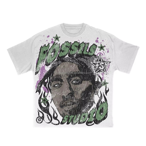 T-shirt pour homme de style nouveau, motif crâne, col rond, manches courtes, imprimé en coton, coupe classique - Product Image 4