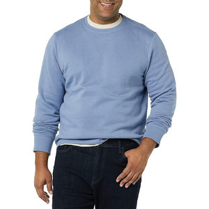 Sweat-shirt col rond jaune coupe classique en tricot unisexe style décontracté couleur unie manches longues pour homme en vente - Product Image 4