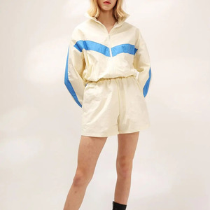 2026 Custom Color <b>Women</b> <b>Windbreaker</b> Set One Set Custom Hoodies Stand Collar Sporty Breathable Polyester/Nylon <b>Windbreaker</b> - Product Image 2
